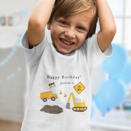 Bouwnijverheid Happy Birthday - Jongen Naam en Lee Kinder Shirts