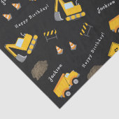 Bouwnijverheid Happy Birthday, jongen naam oudersc Tissuepapier (Detail)