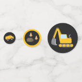 Bouwnijverheid Happy Birthday - Naam en Leeftijd j Confetti (Voorkanten)