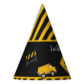 Bouwnijverheid Happy Birthday - Naam en Leeftijd j Feesthoedjes (Links)