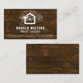 Bouwnijverheid | Houtblauwdruk Visitekaartje (Voorkant / Achterkant)