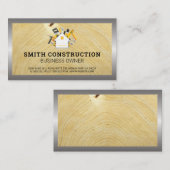 Bouwnijverheid | Houtkorrels Achtergrond Visitekaartje (Voorkant / Achterkant)