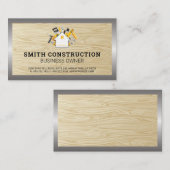 Bouwnijverheid | Houtkorrels Achtergrond Visitekaartje (Voorkant / Achterkant)