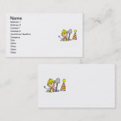 Bouwnijverheid in T-shirts voor mouwen Visitekaartje (Voorkant / Achterkant)