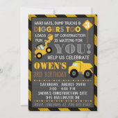 Bouwnijverheid Jongen Birthday Party Kaart (Voorkant)