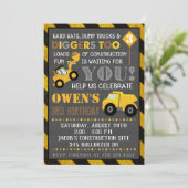 Bouwnijverheid Jongen Birthday Party Kaart (Staand voorkant)