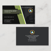 Bouwnijverheid, koud geluid Moderne ingenieur Visitekaartje (Voorkant / Achterkant)