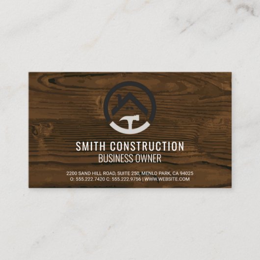 Bouwnijverheid | Logo voor reparatie thuis Visitekaartje (Voorkant)