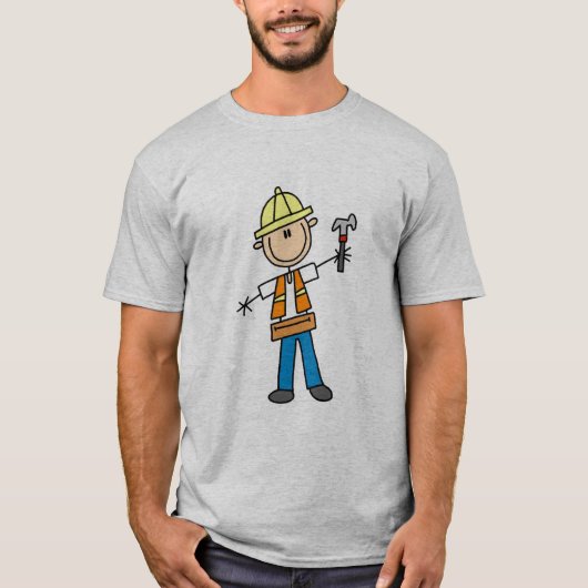 Bouwnijverheid met Hammer T-shirt (Voorkant)