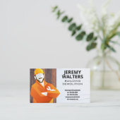 Bouwnijverheid met sleutel | Hout Spackle Visitekaartje (Staand voorkant)