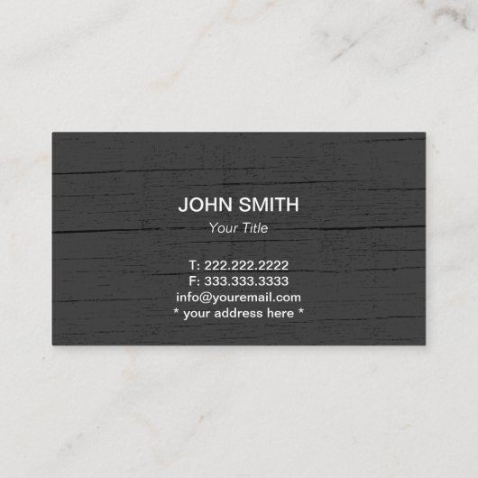 Bouwnijverheid Metaal Monogram Hout Professional Visitekaartje (Achterkant)