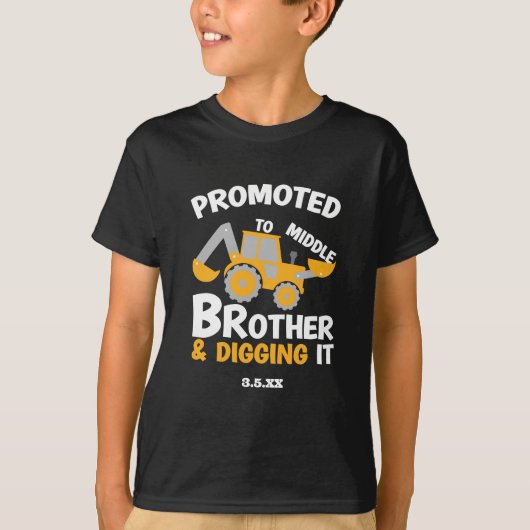 Bouwnijverheid Midden Brother Digging it v2 Kind T-shirt (Voorkant)