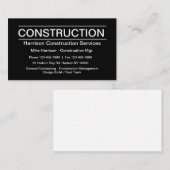 Bouwnijverheid Modern Design Visitekaartje (Voorkant / Achterkant)