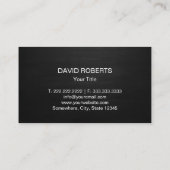 Bouwnijverheid Modern House Logo Dark Wood Visitekaartje (Achterkant)