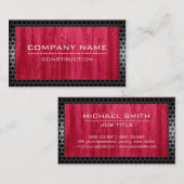 Bouwnijverheid Modern Rood Hout #3 Visitekaartje (Voorkant / Achterkant)