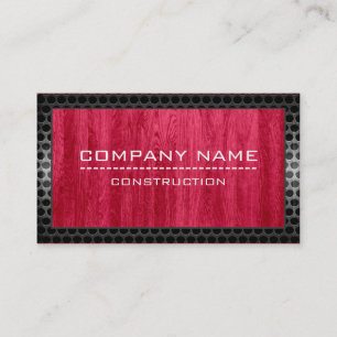 Bouwnijverheid Modern Rood Hout #3 Visitekaartje