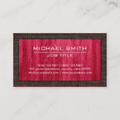 Bouwnijverheid Modern Rood Hout #4 Visitekaartje (Achterkant)