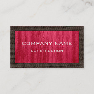 Bouwnijverheid Modern Rood Hout #4 Visitekaartje
