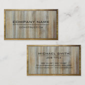 Bouwnijverheid Moderne Hout #3 Visitekaartje (Voorkant / Achterkant)