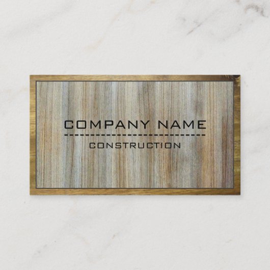 Bouwnijverheid Moderne Hout #3 Visitekaartje (Voorkant)