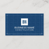 Bouwnijverheid Moderne Monogram Professional Visitekaartje (Voorkant)
