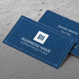 Bouwnijverheid Moderne Monogram Professional Visitekaartje
