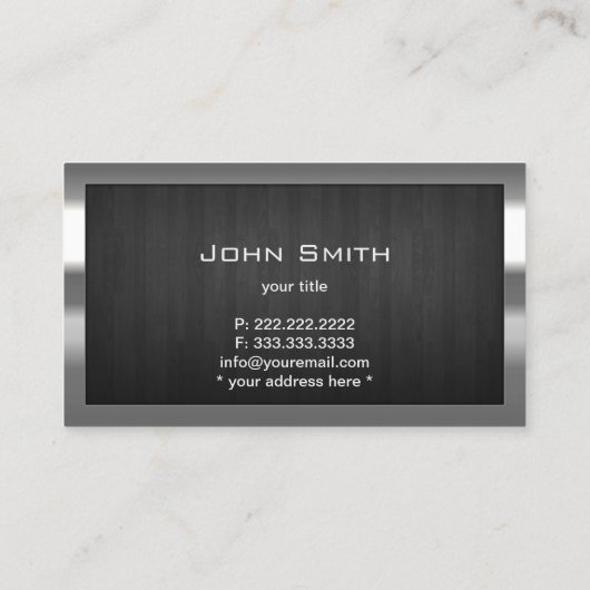 Bouwnijverheid - Monogram hout - Professional Visitekaartje (Achterkant)