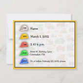 Bouwnijverheid op harde Pet 3e verjaardag Uitnodig Kaart (Achterkant)