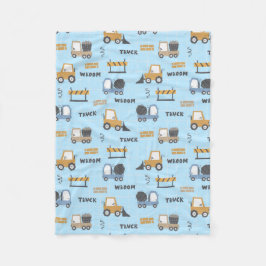 Bouwnijverheid Patroonblauw Fleece Deken