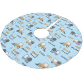 Bouwnijverheid Patroonblauw Kerstboom Rok (Gekanteld)