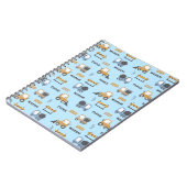 Bouwnijverheid Patroonblauw Notitieboek (Linkerzijde)