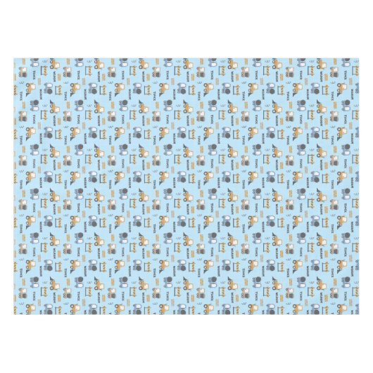 Bouwnijverheid Patroonblauw Tafelkleed (Voorkant (Horizontaal))