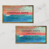 Bouwnijverheid Professioneel modern kleurrijk hout Visitekaartje (Voorkant / Achterkant)