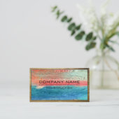 Bouwnijverheid Professioneel modern kleurrijk hout Visitekaartje (Staand voorkant)