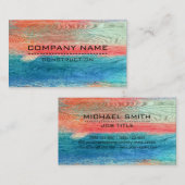 Bouwnijverheid Professioneel modern kleurrijk hout Visitekaartje (Voorkant / Achterkant)