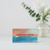 Bouwnijverheid Professioneel modern kleurrijk hout Visitekaartje (Staand voorkant)