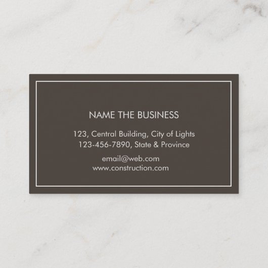 Bouwnijverheid Professionele moderne houten bouwer Visitekaartje (Achterkant)