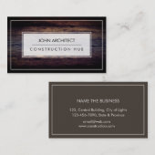 Bouwnijverheid Professionele moderne houten bouwer Visitekaartje (Voorkant / Achterkant)
