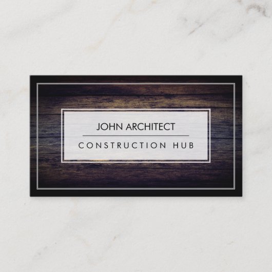 Bouwnijverheid Professionele moderne houten bouwer Visitekaartje (Voorkant)