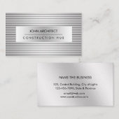 Bouwnijverheid Professionele Moderne Metalen Bouwe Visitekaartje (Voorkant / Achterkant)