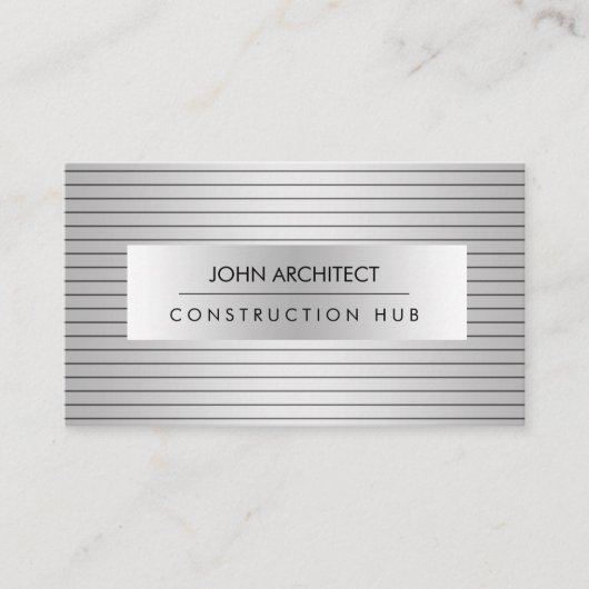 Bouwnijverheid Professionele Moderne Metalen Bouwe Visitekaartje (Voorkant)