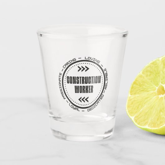 Bouwnijverheid Shot Glas (Voorkant)