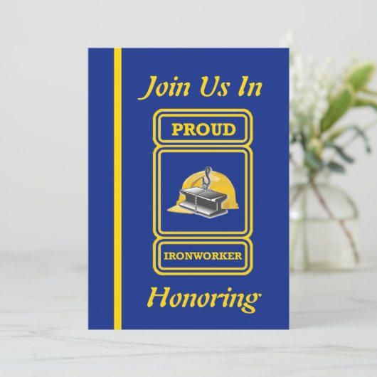 Bouwnijverheid Uitnodiging tot uitdiensttreding (Staand voorkant)