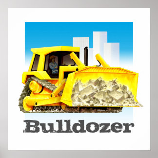 Bouwnijverheid van Giant Kind - Gele bulletzer Poster