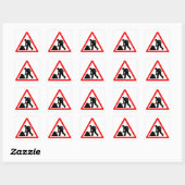 Bouwnijverheid Vierkante Sticker (Vel)