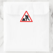 Bouwnijverheid Vierkante Sticker (Tas)