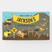 Bouwnijverheid Vrachtdag Thema Welkomstbord Spandoek (Horizontaal)