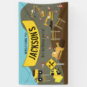 Bouwnijverheid Vrachtdag Thema Welkomstbord Spandoek (Verticaal)