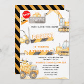 Bouwnijverheid Vrachtdag uitnodiging (Voorkant / Achterkant)