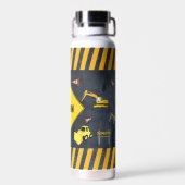 Bouwnijverheid Vrachtwagens Zware machineschool Waterfles (Achterkant)